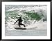 Surfer Goes Right at Tamarack Surf Beach, Carlsbad, California, USA Framed Art Poster...
