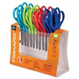 Fiskars 95017197J Blunt Tip Kids Scissors Classpack, 5-Inch, 12 pack