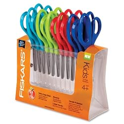 Fiskars 95017197J Blunt Tip Kids Scissors Classpack, 5-Inch, 12 pack