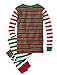 Faithtur Christmas Pajamas Unisex Adult Kid Family Xmas Pjs Set Stripe Pyjamas