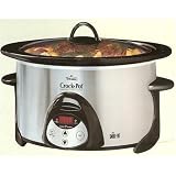 Rival SCVC651-F 6.5 Quart Slow Cooker Crock Pot w/ Stoneware Removable Interior, Digital Timer, Recipe Book