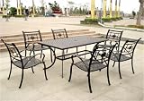 Cast Aluminum Rectangular Patio 7 pc Set