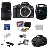 Canon EOS Digital Rebel XSi 12.2-Megapixel SLR Camera Body with Sigma 28-70mm & 70-300mm Lenses, Filters, 4GB SD Card, LP-E5 Battery, Gadget Bag, Remote Cord, & Basic Accessory Kit