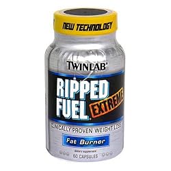 Twinlab Ripped Fuel Extreme Fat Burner, Ephedra Free, 60 Capsules (Pack of 2)