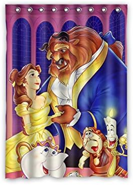 Wenglee Customized Beast Beauty - Disney Polyester Fabric Window Curtain 52"x72" (one piece)