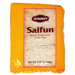 Dynasty SaiFun Bean Threads Noodles, 5.29-Ounce Bags (Pack of 12)
