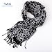Black, Grey Checker Tuxedo Scarf for men women Y&G 100% Silk Jacquard Woven Scarf SC1015