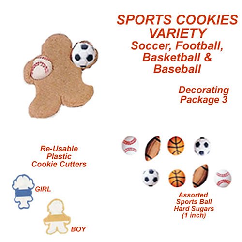 Sports Cakes Cookies - Do-It-Yourself Decorating Pkg. 3 SAVE $0.62 by Lucks, Wilton