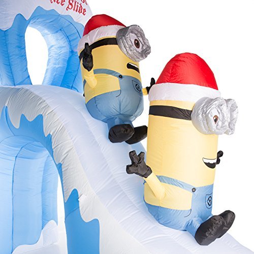 Airblown Inflatable Minions Naughty or Nice Slide with Kevin, Stuart