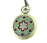 New ~MUST SEE~ Vintage Floral Case Ladies Pocket Watch