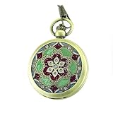 New ~MUST SEE~ Vintage Floral Case Ladies Pocket Watch by Antonio