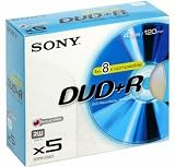 Sony DPR120 DVD-Rohlinge DVD+R (4,7 GB) 5er Pack
