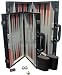 18" Black Leatherette Backgammon