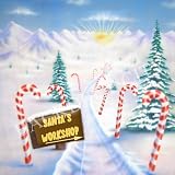 10x20 Christmas Santas Workshop Computer-Printed Background Backdrop FREE SHIPPING to lower 48 states