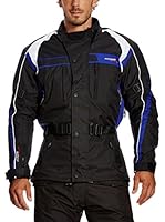 Roleff Racewear Chaqueta de Moto Motorrad (Negro / Azul)