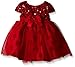 Blueberi Boulevard Baby Girls' Flocked Glitter Sequin Dress