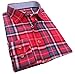 XQS Mens Point Collar Flannel Button Down Shirts Of Various Colors
