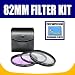 Zeikos 3 Piece 82MM Filter Kit for SIGMA 24-70 F/2.8 82mm lens and any Digital Camera...