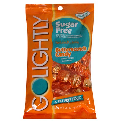 GOLIGHTLY Sugar-Free Candy, Butterscotch Hard Candy, 4-Ounces (Pack of 12) by GOLIGHTLY