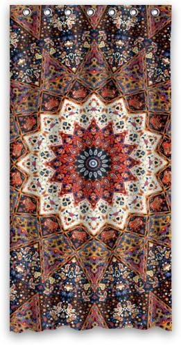 36"(Width)x 72"(Height) Hot Sale Mandala Hippie Indian Flower Waterproof Bathroom Bath Polyester Shower Curtain