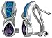 Sterling Silver, Synthetic Opal Inlay Clip title=