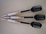 6 Stueck lose Steeldart - Spitzenqualitaet aus dem Hause Karella. Griffbarrel aus hochglanzverchromten Messing Gewicht 21 g Steel_07_schwarz Slim