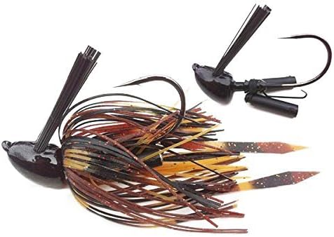 Heavy Mat Jig with Self-Righting Jig Head Fishing Lures to Bait Bass, Bluegill and More