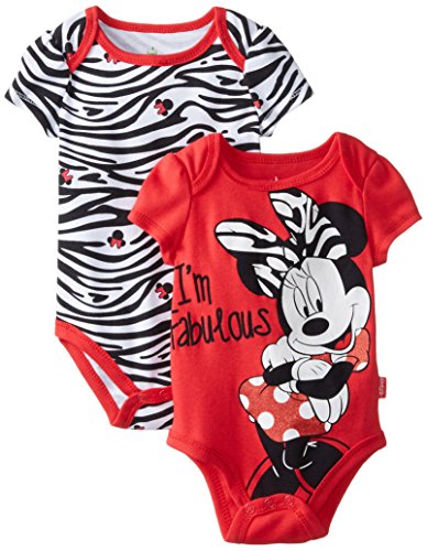 Disney-Baby-BabyGirls-Newborn-Minnie-Mouse-2-Pack-Bodysuit-Red-69-Months