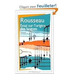 Essai sur l'origine des langues o� il est parl� de la m�lodie et de l'imitation musicale