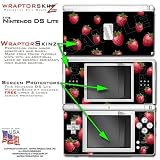 Nintendo DS Lite Strawberries On Black WraptorSkinz TM Skin Kit by TuneTattooz TM
