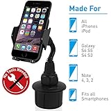 Macally MCUPMP Adjustable Automobile Cup Holder for iPhone, iPod, Smartphones, MP3 and GPS - Black