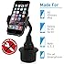 Macally MCUPMP Adjustable Automobile Cup Holder for iPhone, iPod, Smartphones, MP3 and GPS - Black