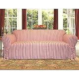 Nantucket Stripe Slipcover, Sofa, Red