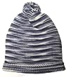Handmade Alpaca Winter Hat - Classic Stripes in Blue