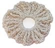 Handmade Fresh Organic Cotton Scrunchie - Natural (100% Crocheted By Hand)