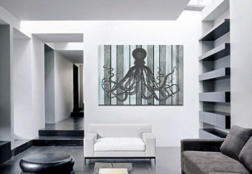 Fit You Canik194 Canvas Print Artwork Stretched Gallery Wrapped Wall Art Painting Poster Sea Octopus