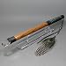 Oak Wood Wand w/ Clear Quartz Crystal Point & Spiral Leather & Wire Handle, WW56