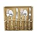 6 Piece Silverware Set with Faux Deer Antler Handles with 2 Forks, 2 Spoons and 2 Knives