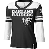 Oakland Raiders Ladies Statement 3/4 Sleeve Jersey Style T-shirt