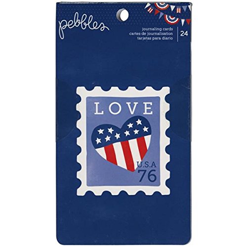 Pebbles 24-Piece Americana Journaling and Quote Cards, 4 by 6-Inch