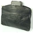 'Lucille - Small' Natural Fine Leather Wallet, top zip with outer coin holder | Navy Blue | For LG GW620'
