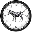 Zebra African Animal Wall Clock by WatchBuddy Timepieces (White Frame)