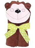 Mullins Square Tubbie Hooded Towel - Brown Monkey