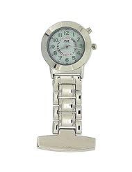 Boxx Silver Quartz Analogue Lumibrite Nurses Fob Watch With Back Light