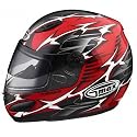 GMAX GM48S SNOWMOBILE HELMET RED/BLACK/SILVER LG