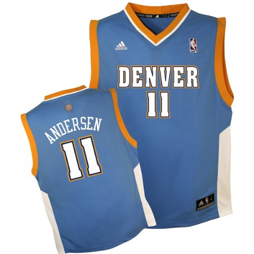 Adidas Denver Nuggets Chris Andersen Youth (Sizes 8-20) Revolution 30 Replica Road Jersey Extra Large