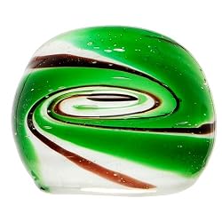 Handmade Green Marbled Glass Ring