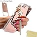 [1-Pack][2-IN-1]Samsung Galaxy S7 Edge, AMASELL Luxury bling 3D Sparkle Diamond Mirror case+Aluminum Metal Frame Bumper with Pearl Tassels Hard PC Back Cover Case, Rose Gold with bling