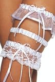 Satin And Lace Garter With Rose Bow