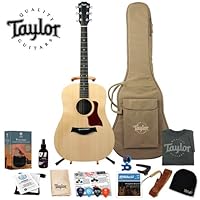 Taylor Guitars Big Baby Taylor, BBT, Natural Acoustic Guitar with Planet Waves/GO-DPS 16 Pick Sampler (#PW-SAMPLER), NS Capo Lite, Snark Tuner, Ultra Stand, Planet Waves Humidifier, Planet Waves Polish, Taylor Polishing Cloth and Taylor Guitars T-Shirt, Beanie and Strap